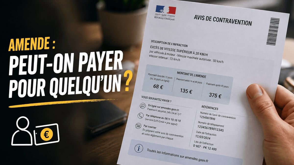 Si je paye une amende pour quelqu'un d'autre, est-ce que je deviens responsable de l'infraction ?