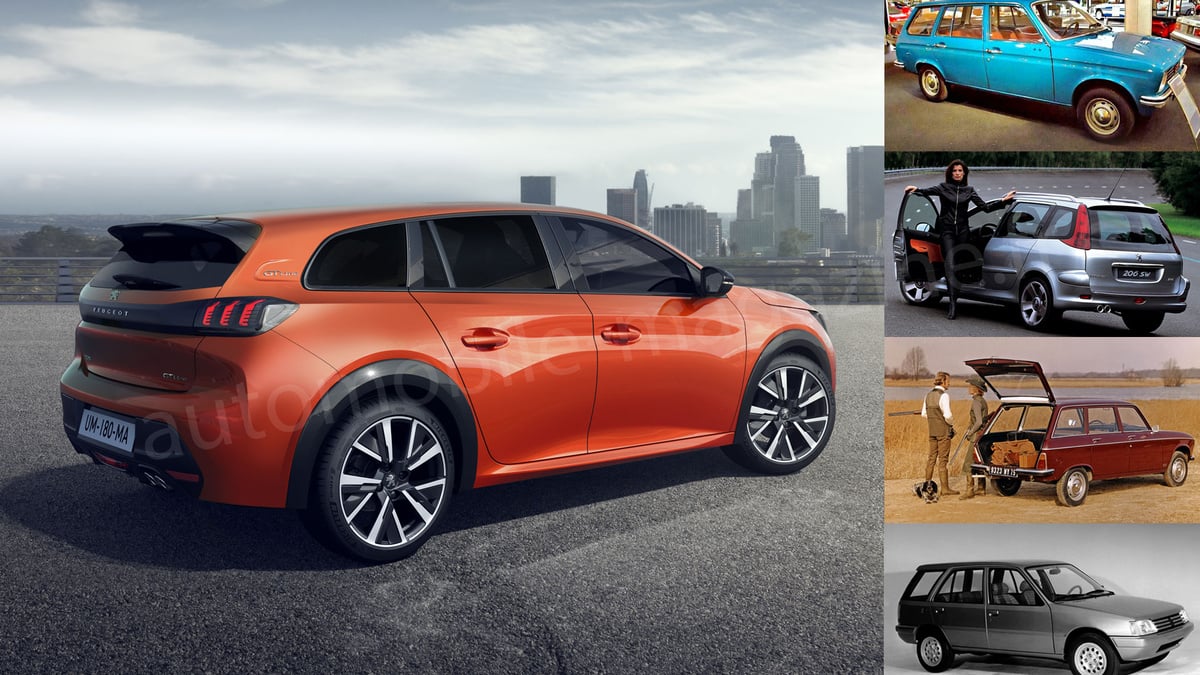 Une Peugeot 208 SW virtuelle pour célébrer une lignée de petits breaks ...