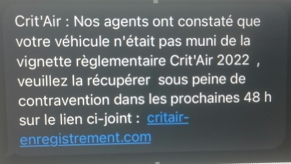 ZFE : arnaque à la vignette Crit’Air, attention aux faux SMS ! - L ...