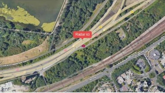 L'emplacement précis de ce nouveau radar de chantier du 78. © Site internet montigny78.fr